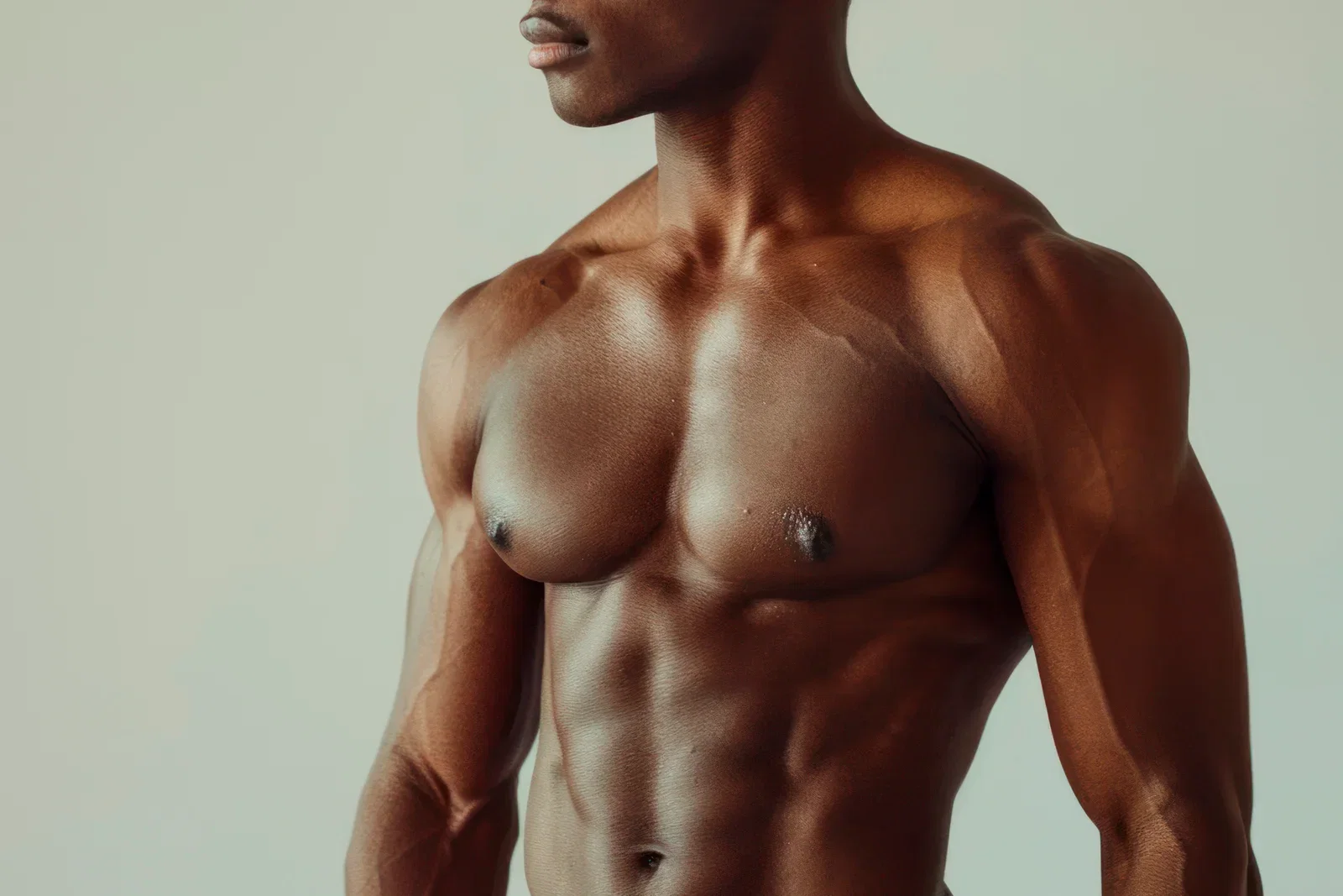 Man showing results of muscle strengthening and definition with Wonder